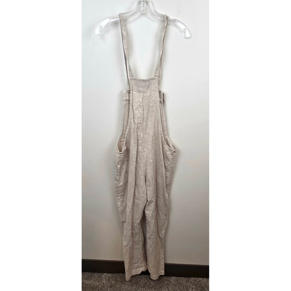 Kepola Women Tan Linen Overalls Jumpsuit Made in USA XS - Picture 2 of 9